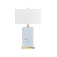 Load image into Gallery viewer, Set of Two 25" Gold Table Lamps With Shades
