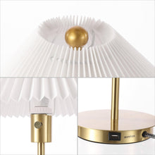 Load image into Gallery viewer, 21" Gold Table Lamp With Empire Shade
