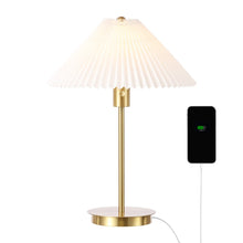 Load image into Gallery viewer, 21" Gold Table Lamp With Empire Shade
