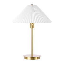 Load image into Gallery viewer, 21" Gold Table Lamp With Empire Shade
