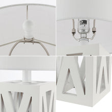 Load image into Gallery viewer, Set of Two 22" White Table Lamps With Drum Shades
