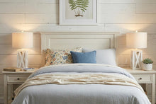 Load image into Gallery viewer, Set of Two 22" White Table Lamps With Drum Shades
