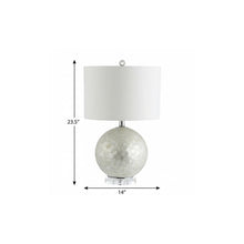 Load image into Gallery viewer, 24" Clear Globe Lamp Base With Drum Shade
