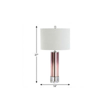 Load image into Gallery viewer, 27" Clear Novelty Table Lamp With Drum Shade
