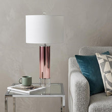 Load image into Gallery viewer, 27" Clear Novelty Table Lamp With Drum Shade
