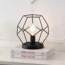 Load image into Gallery viewer, 10" Black Geometric Table Lamp
