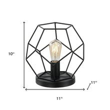 Load image into Gallery viewer, 10" Black Geometric Table Lamp
