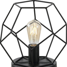 Load image into Gallery viewer, 10" Black Geometric Table Lamp
