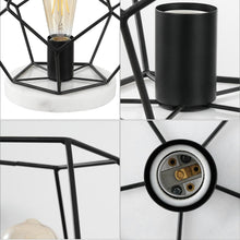 Load image into Gallery viewer, 10" White Geometric Table Lamp
