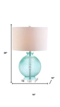 Load image into Gallery viewer, 26" Clear Novelty Table Lamp With Drum Shade
