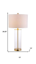 Load image into Gallery viewer, 29" Gold Table Lamp With Drum Shade
