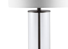 Load image into Gallery viewer, 29" Antiqued Bronze Table Lamp With Drum Shade
