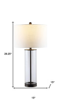 Load image into Gallery viewer, 29" Antiqued Bronze Table Lamp With Drum Shade

