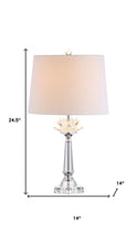 Load image into Gallery viewer, 25" Clear Novelty Table Lamp With Drum Shade
