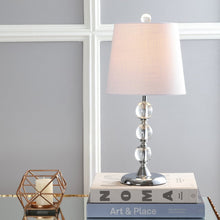 Load image into Gallery viewer, 20" Silver And Clear Novelty Desk Lamp With Empire Shade
