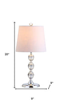 Load image into Gallery viewer, 20" Silver And Clear Novelty Desk Lamp With Empire Shade
