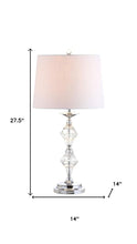 Load image into Gallery viewer, Set of Two 28" Silver Novelty Bedside Lamps With Drum Shades
