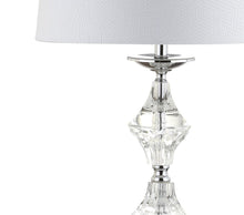 Load image into Gallery viewer, Set of Two 28" Silver Novelty Bedside Lamps With Drum Shades
