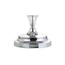Load image into Gallery viewer, Set of Two 28" Silver Novelty Bedside Lamps With Drum Shades

