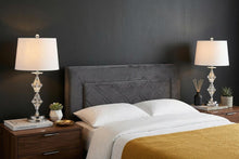 Load image into Gallery viewer, Set of Two 28" Silver Novelty Bedside Lamps With Drum Shades
