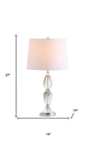 Load image into Gallery viewer, 27" Silver Novelty Bedside Lamp With Drum Shade
