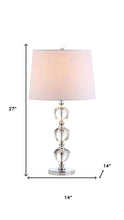 Load image into Gallery viewer, 27" Silver Globe Table Lamp With Drum Shade
