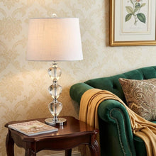 Load image into Gallery viewer, 27" Silver Globe Table Lamp With Drum Shade
