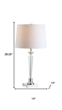 Load image into Gallery viewer, 28" Silver Table Lamp With Drum Shade
