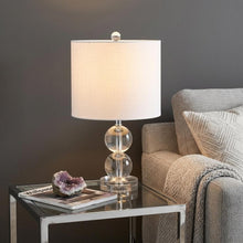 Load image into Gallery viewer, 18" Clear Novelty Table Lamp With Drum Shade
