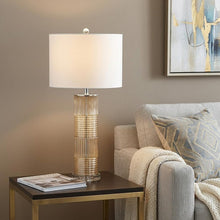 Load image into Gallery viewer, 30" Clear Table Lamp With Drum Shade
