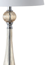 Load image into Gallery viewer, Set of Two 33" Champagne Novelty Table Lamps With Globe Shades
