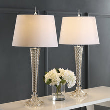 Load image into Gallery viewer, Set of Two 32" Champagne Urn Buffet Lamps With Globe Shades

