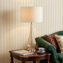 Load image into Gallery viewer, 33" Clear Urn Buffet Lamp With Drum Shade
