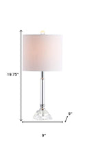 Load image into Gallery viewer, Set of Two 20" Clear Table Lamps With Drum Shades
