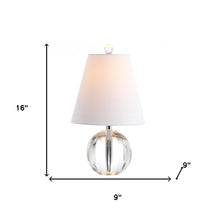 Load image into Gallery viewer, 16" Clear Globe Bedside Lamp With Empire Shade
