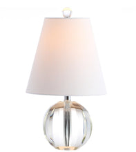 Load image into Gallery viewer, 16" Clear Globe Bedside Lamp With Empire Shade
