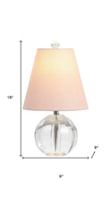 Load image into Gallery viewer, 16" Clear Globe Bedside Lamp With Empire Shade
