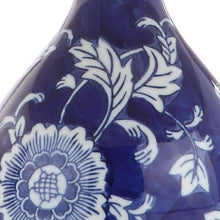 Load image into Gallery viewer, 27" Blue Gold And White Novelty Table Lamp With Drum Shade
