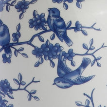 Load image into Gallery viewer, 22" Blue Gold And White Urn Table Lamp With Empire Shade
