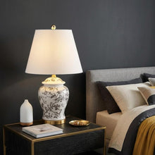 Load image into Gallery viewer, 22" Gold Urn Table Lamp With Empire Shade
