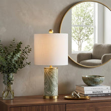 Load image into Gallery viewer, 21" Gold Novelty Table Lamp With Globe Shade
