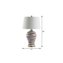 Load image into Gallery viewer, 29" Gold Novelty Table Lamp With Drum Shade
