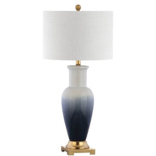 Load image into Gallery viewer, 32" Gold Novelty Table Lamp With Drum Shade

