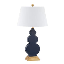 Load image into Gallery viewer, 29" Gold Novelty Table Lamp With Drum Shade

