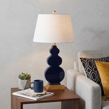 Load image into Gallery viewer, 29" Gold Novelty Table Lamp With Drum Shade
