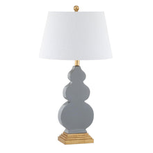 Load image into Gallery viewer, 29" Gold Novelty Table Lamp With Drum Shade
