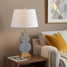 Load image into Gallery viewer, 29" Gold Novelty Table Lamp With Drum Shade
