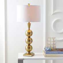 Load image into Gallery viewer, 33" Gold Novelty Table Lamp With Drum Shade
