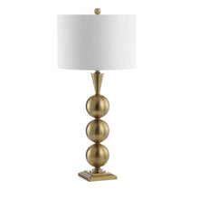Load image into Gallery viewer, 33" Gold Novelty Table Lamp With Drum Shade
