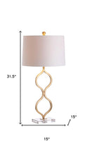 Load image into Gallery viewer, 32" Clear Novelty Table Lamp With Drum Shade
